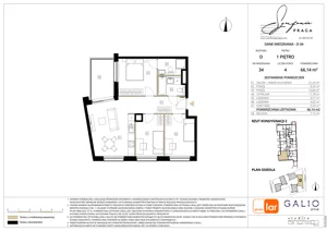4 pokoje, mieszkanie 66,14 m², piętro 1, oferta nr D-34, Symfonia Praga, Warszawa, Praga Południe, Kamionek, ul. Mińska