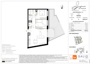3 pokoje, mieszkanie 68,95 m², parter, oferta nr A-4, Symfonia Praga, Warszawa, Praga Południe, Kamionek, ul. Mińska