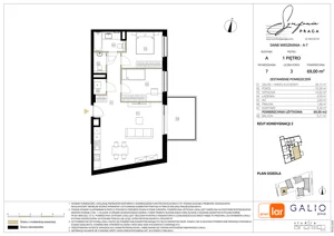 3 pokoje, mieszkanie 68,95 m², piętro 1, oferta nr A-7, Symfonia Praga, Warszawa, Praga Południe, Kamionek, ul. Mińska
