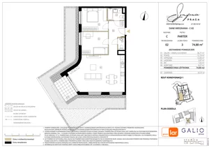 3 pokoje, mieszkanie 74,88 m², parter, oferta nr C-2, Symfonia Praga, Warszawa, Praga Południe, Kamionek, ul. Mińska