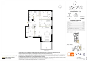 4 pokoje, mieszkanie 73,70 m², piętro 2, oferta nr D-41, Symfonia Praga, Warszawa, Praga Południe, Kamionek, ul. Mińska
