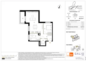 3 pokoje, mieszkanie 66,21 m², piętro 1, oferta nr E-75, Symfonia Praga, Warszawa, Praga Południe, Kamionek, ul. Mińska