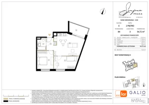 3 pokoje, mieszkanie 54,68 m², piętro 2, oferta nr E-84, Symfonia Praga, Warszawa, Praga Południe, Kamionek, ul. Mińska