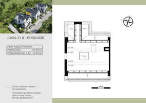3 pokoje, mieszkanie 50,57 m², piętro 1, oferta nr E1B, Wąwozowa, Kraków, Wzgórza Krzesławickie, Krzesławice, ul. Wąwozowa 32