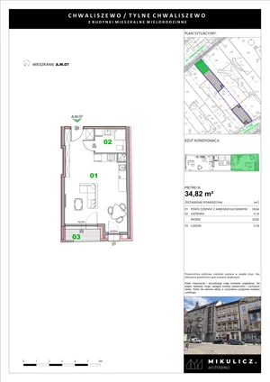 1 pokój, mieszkanie 34,82 m², piętro 3, oferta nr A7, Fifna Kamienica, Poznań, Stare Miasto, Chwaliszewo, ul. Chwaliszewo