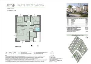 3 pokoje, mieszkanie 51,77 m², parter, oferta nr C1.1, Ogrody Żyrardów - etap C, Żyrardów, ul. Działkowa 20
