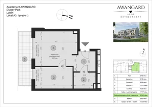 2 pokoje, mieszkanie 36,45 m², piętro 1, oferta nr A.3, DULĘBY PARK, Lublin, Bronowice, Majdanek, ul. Kazimierza Dulęby 37/2