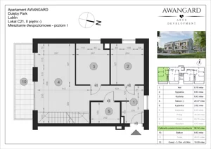 4 pokoje, mieszkanie 96,94 m², piętro 2, oferta nr C.21, DULĘBY PARK, Lublin, Bronowice, Majdanek, ul. Kazimierza Dulęby 37/2