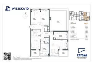 5 pokoi, mieszkanie 108,29 m², piętro 7, oferta nr 27, Wiejska 10, Gdynia, Chylonia, ul. Wiejska 10