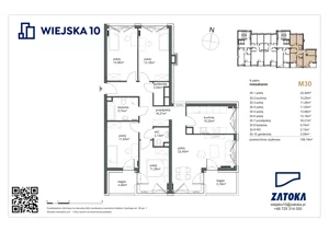5 pokoi, mieszkanie 108,18 m², piętro 8, oferta nr 30, Wiejska 10, Gdynia, Chylonia, ul. Wiejska 10