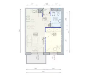 Mieszkanie dwupokojowe 35,69 m², Wrocław, Krzyki-Partynice, Krzyki, Partynicka, Sprzedaż