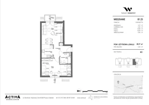 2 pokoje, mieszkanie 48,09 m², piętro 2, oferta nr B1.25, Tarasy Wierzycy, Gniew, ul. Leśna