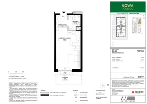 1 pokój, mieszkanie 26,09 m², parter, oferta nr 6A-06, Nowa Północ 2A, Szczecin, Północ, Stołczyn, ul. Sobola