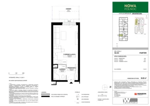 1 pokój, mieszkanie 26,09 m², parter, oferta nr 5A-03, Nowa Północ 2A, Szczecin, Północ, Stołczyn, ul. Sobola