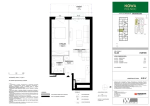 2 pokoje, mieszkanie 42,71 m², piętro 1, oferta nr 5B-10, Nowa Północ 2A, Szczecin, Północ, Stołczyn, ul. Sobola