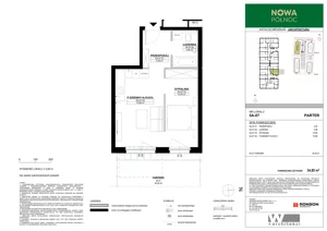 2 pokoje, mieszkanie 34,85 m², parter, oferta nr 5A-07, Nowa Północ 2A, Szczecin, Północ, Stołczyn, ul. Sobola