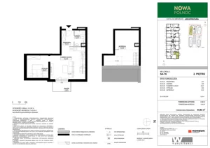 3 pokoje, mieszkanie 54,82 m², piętro 2, oferta nr 5A-16, Nowa Północ 2A, Szczecin, Północ, Stołczyn, ul. Sobola