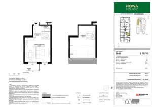 3 pokoje, mieszkanie 55,33 m², piętro 2, oferta nr 5A-23, Nowa Północ 2A, Szczecin, Północ, Stołczyn, ul. Sobola