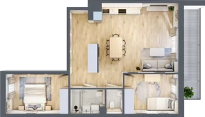 3 pokoje, mieszkanie 68,52 m², piętro 2, oferta nr A/21, Kijowska 17, Warszawa, Praga Północ, Szmulki, ul. Kijowska 17