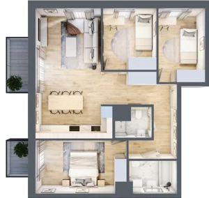 4 pokoje, mieszkanie 74,06 m², piętro 7, oferta nr A/56, Kijowska 17, Warszawa, Praga Północ, Szmulki, ul. Kijowska 17