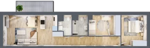 3 pokoje, mieszkanie 65,95 m², piętro 1, oferta nr B/68, Kijowska 17, Warszawa, Praga Północ, Szmulki, ul. Kijowska 17