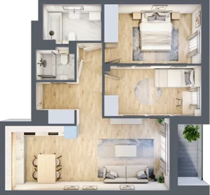 3 pokoje, mieszkanie 63,96 m², piętro 1, oferta nr B/74, Kijowska 17, Warszawa, Praga Północ, Szmulki, ul. Kijowska 17