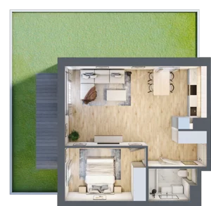 2 pokoje, mieszkanie 49,95 m², parter, oferta nr C/125, Kijowska 17, Warszawa, Praga Północ, Szmulki, ul. Kijowska 17