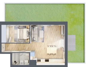 2 pokoje, mieszkanie 46,61 m², piętro 1, oferta nr A/5, Kijowska 17, Warszawa, Praga Północ, Szmulki, ul. Kijowska 17