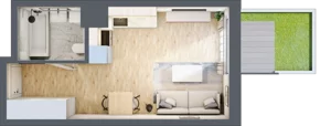 1 pokój, mieszkanie 26,07 m², parter, oferta nr C/128, Kijowska 17, Warszawa, Praga Północ, Szmulki, ul. Kijowska 17