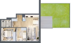 3 pokoje, mieszkanie 49,69 m², piętro 3, oferta nr C/149, Kijowska 17, Warszawa, Praga Północ, Szmulki, ul. Kijowska 17