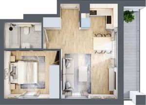 2 pokoje, mieszkanie 41,27 m², piętro 4, oferta nr C/157, Kijowska 17, Warszawa, Praga Północ, Szmulki, ul. Kijowska 17
