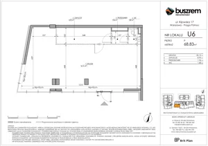 Lokal użytkowy 68,83 m², oferta nr U6, Osiedle Kijowska 17 - lokale użytkowe, Warszawa, Praga Północ, Szmulki, ul. Kijowska 17