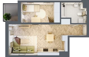 2 pokoje, mieszkanie 39,60 m², parter, oferta nr A-3, Podgórki Tynieckie, Kraków, Dębniki, Sidzina, ul. Podgórki Tynieckie