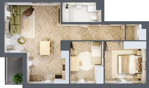 3 pokoje, mieszkanie 61,11 m², piętro 1, oferta nr A-9, Podgórki Tynieckie, Kraków, Dębniki, Sidzina, ul. Podgórki Tynieckie