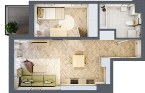 2 pokoje, mieszkanie 39,60 m², piętro 1, oferta nr A-11, Podgórki Tynieckie, Kraków, Dębniki, Sidzina, ul. Podgórki Tynieckie