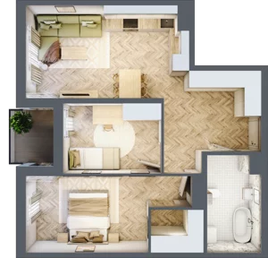 3 pokoje, mieszkanie 62,85 m², piętro 2, oferta nr A-20, Podgórki Tynieckie, Kraków, Dębniki, Sidzina, ul. Podgórki Tynieckie