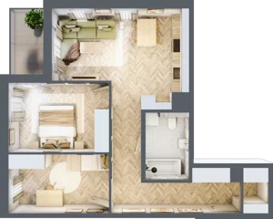 3 pokoje, mieszkanie 61,75 m², piętro 2, oferta nr A-18, Podgórki Tynieckie, Kraków, Dębniki, Sidzina, ul. Podgórki Tynieckie
