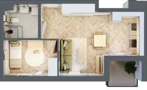 2 pokoje, mieszkanie 37,91 m², parter, oferta nr B-9, Podgórki Tynieckie, Kraków, Dębniki, Sidzina, ul. Podgórki Tynieckie