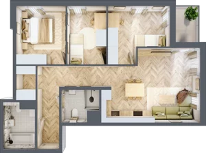 4 pokoje, mieszkanie 73,50 m², parter, oferta nr B-7, Podgórki Tynieckie, Kraków, Dębniki, Sidzina, ul. Podgórki Tynieckie