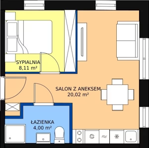 2 pokoje, apartament 32,15 m², parter, oferta nr 42, Apartamenty Zakopiańskie, Zakopane, ul. Szymony 17E