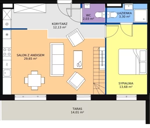 4 pokoje, mieszkanie 61,46 m², piętro 4, oferta nr B.4.36, Helenów Park, Łódź, Bałuty, Bałuty-Doły, ul. Smugowa / Źródłowa