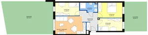 4 pokoje, mieszkanie 70,91 m², parter, oferta nr B.0.18, Helenów Park, Łódź, Bałuty, Bałuty-Doły, ul. Smugowa / Źródłowa