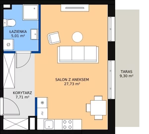 1 pokój, mieszkanie 40,57 m², piętro 4, oferta nr I.3.180, Helenów Park, Łódź, Bałuty, Bałuty-Doły, ul. Smugowa / Źródłowa