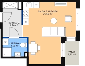 1 pokój, mieszkanie 36,91 m², piętro 4, oferta nr G.4.149, Helenów Park, Łódź, Bałuty, Bałuty-Doły, ul. Smugowa / Źródłowa