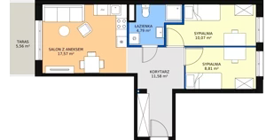 3 pokoje, mieszkanie 52,81 m², piętro 5, oferta nr H.4.169, Helenów Park, Łódź, Bałuty, Bałuty-Doły, ul. Smugowa / Źródłowa