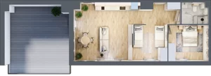 2 pokoje, apartament inwestycyjny 58,53 m², piętro 4, oferta nr A/407, Apartamenty Bałtyk - komfortowe lokale nad morzem, Jastrzębia Góra, ul. Jantarowa 3