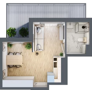 1 pokój, apartament inwestycyjny 28,73 m², piętro 4, oferta nr B/404, Apartamenty Bałtyk - komfortowe lokale nad morzem, Jastrzębia Góra, ul. Jantarowa 3