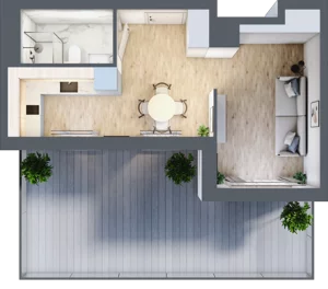 1 pokój, apartament inwestycyjny 29,62 m², piętro 4, oferta nr C/403, Apartamenty Bałtyk - komfortowe lokale nad morzem, Jastrzębia Góra, ul. Jantarowa 3