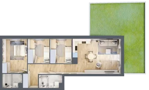 4 pokoje, mieszkanie 70,91 m², parter, oferta nr 105, Nova Dworcowa Apartamenty, Mszczonów, ul. Dworcowa 40