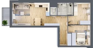 3 pokoje, mieszkanie 58,11 m², piętro 4, oferta nr 98, Nova Dworcowa Apartamenty, Mszczonów, ul. Dworcowa 40